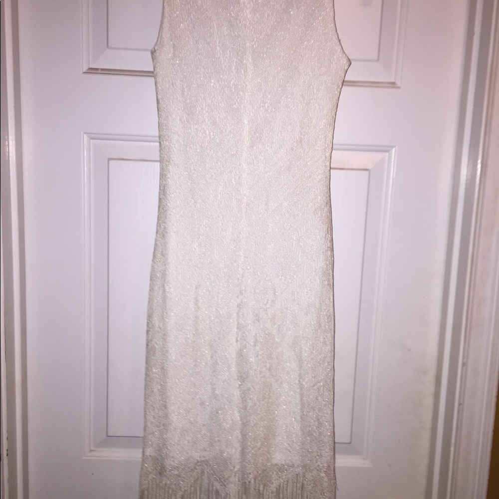 White fringe dress